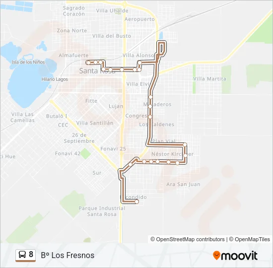8 Bus Line Map