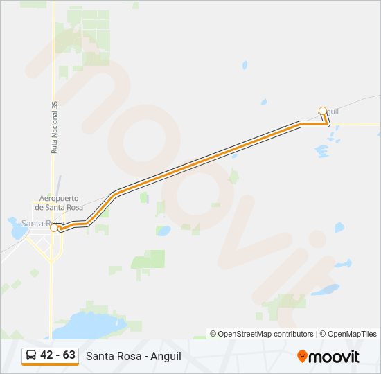 Mapa de 42 - 63 de autobús