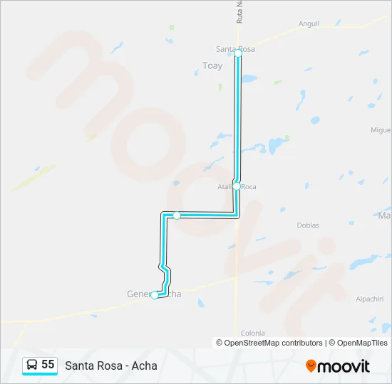 55 Bus Line Map