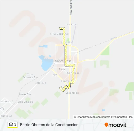 3 Bus Line Map