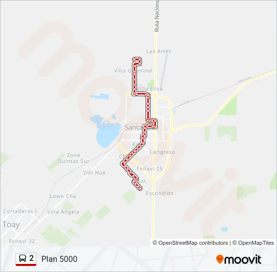 2 Bus Line Map