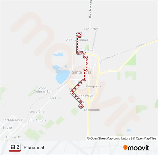 2 Bus Line Map