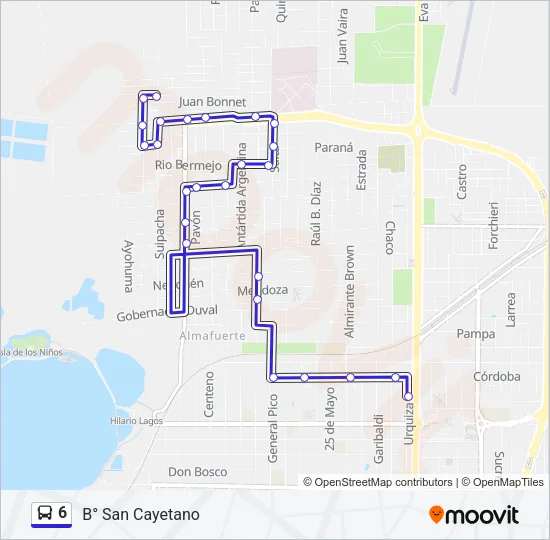 6 Bus Line Map