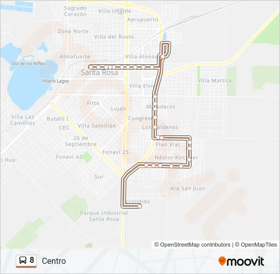 8 Bus Line Map