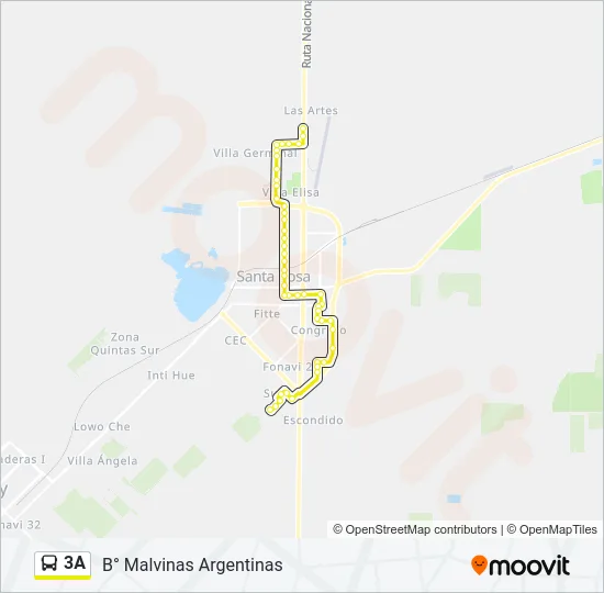 3A Bus Line Map