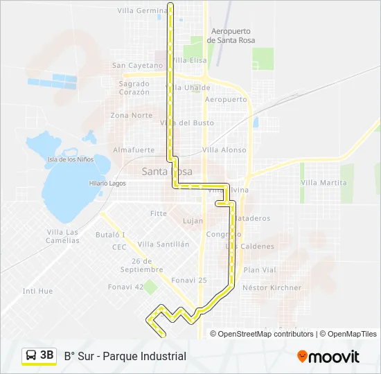 3B Bus Line Map