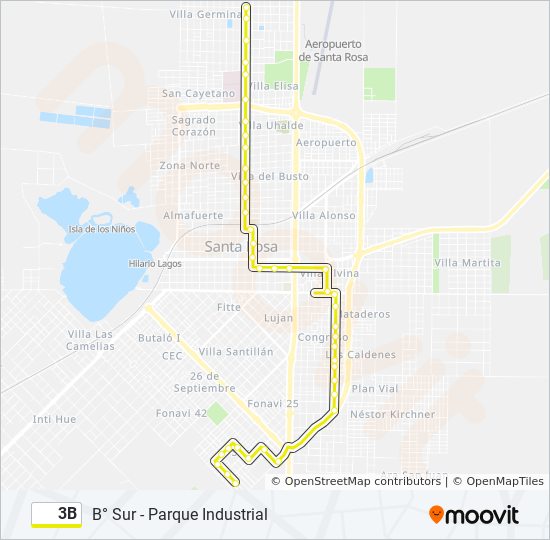Mapa de 3B de autobús