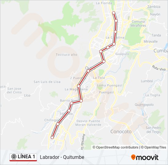 Mapa de  1 de metro