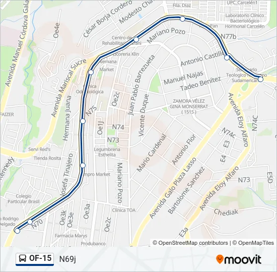 OF-15 Bus Line Map