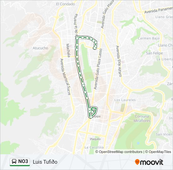 Mapa de NO3 de autobús
