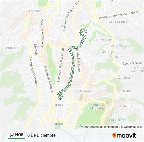 NO5 Bus Line Map