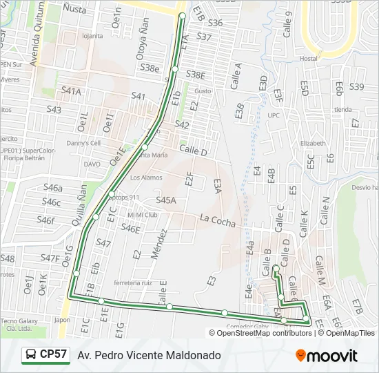 CP57 Bus Line Map