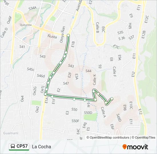 CP57 Bus Line Map