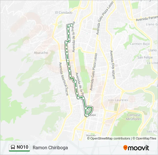 NO10 Bus Line Map