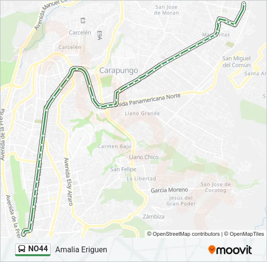 NO44 Bus Line Map