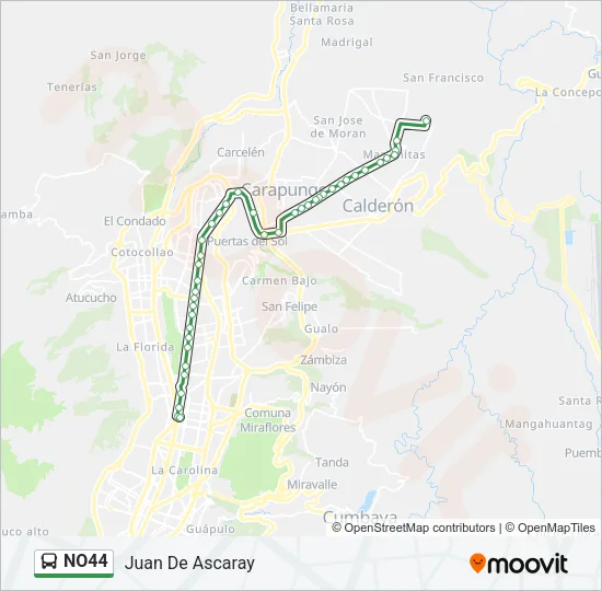 NO44 Bus Line Map