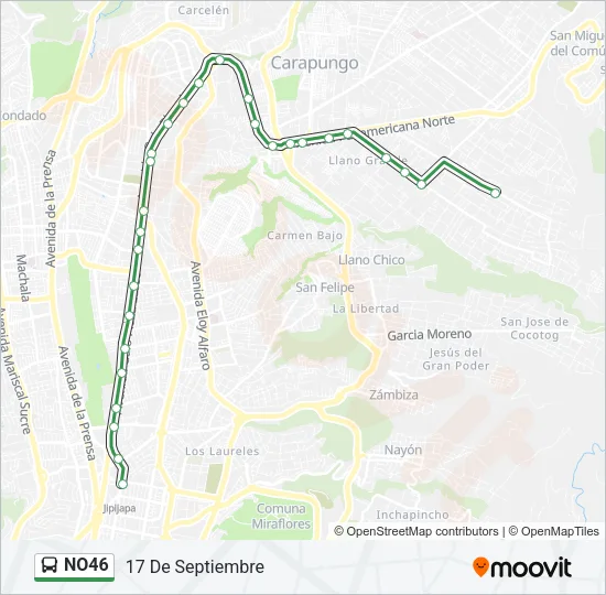 NO46 Bus Line Map