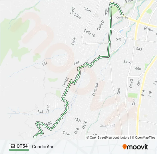 QT54 Bus Line Map