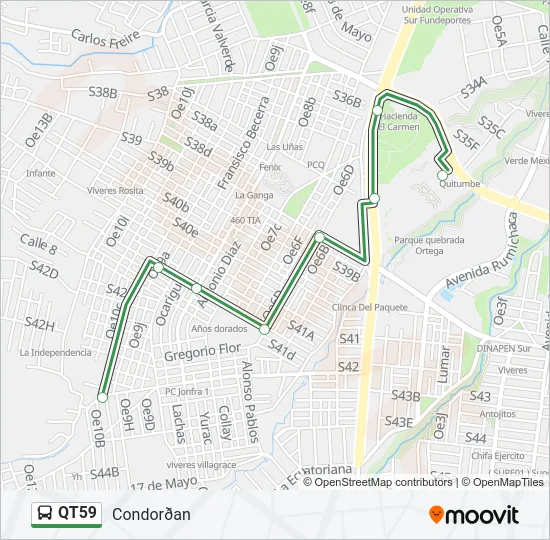 QT59 Bus Line Map