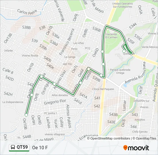QT59 Bus Line Map