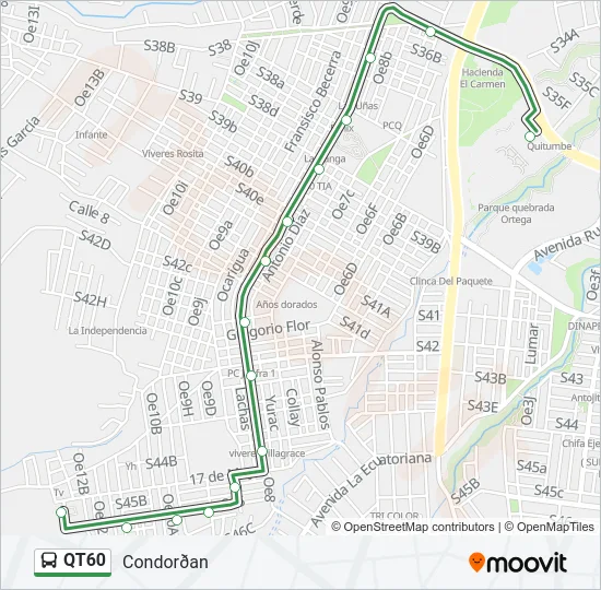 QT60 Bus Line Map