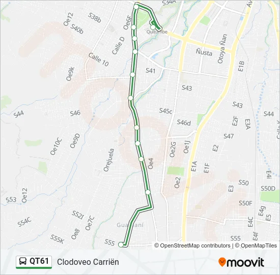 QT61 Bus Line Map