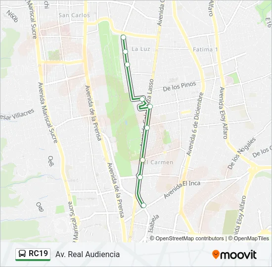 RC19 Bus Line Map