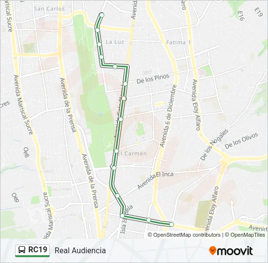 RC19 Bus Line Map