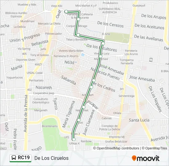 RC19 Bus Line Map