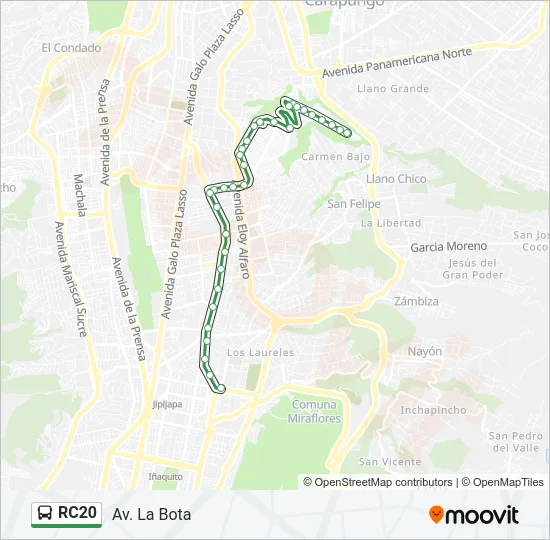 RC20 Bus Line Map
