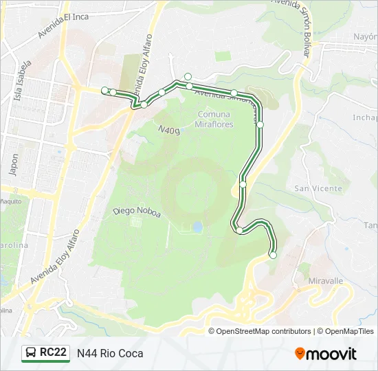 RC22 Bus Line Map
