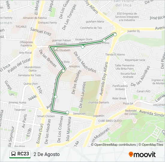 RC23 Bus Line Map