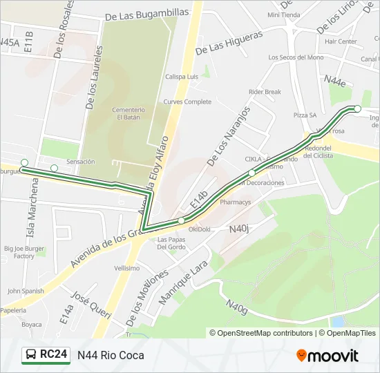 RC24 Bus Line Map