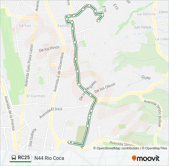 RC25 Bus Line Map