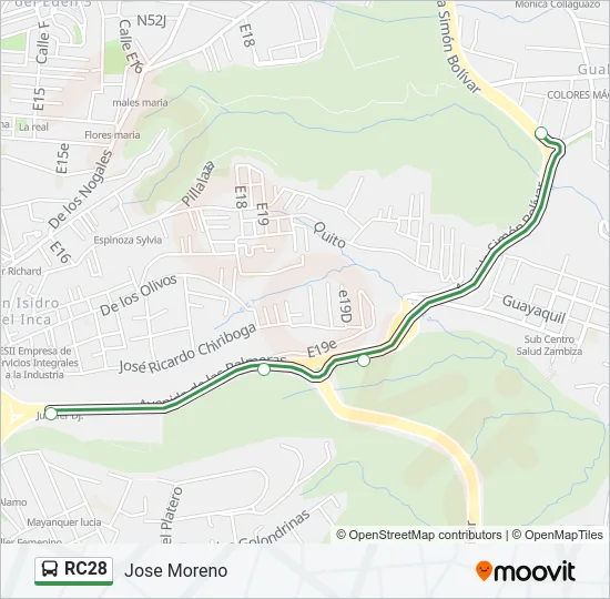 RC28 Bus Line Map