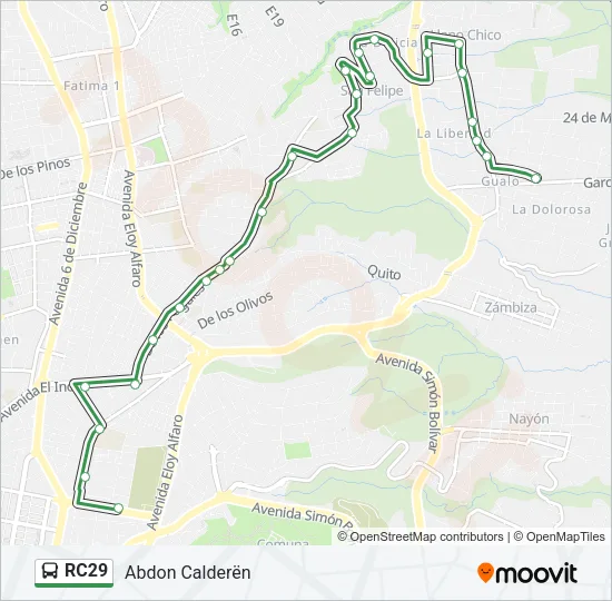 RC29 Bus Line Map