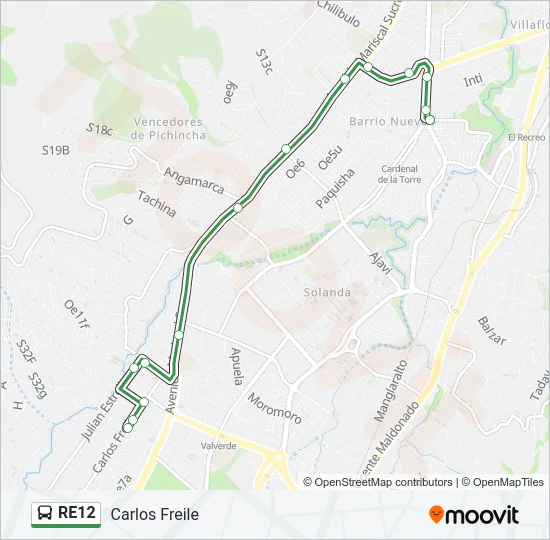 RE12 Bus Line Map