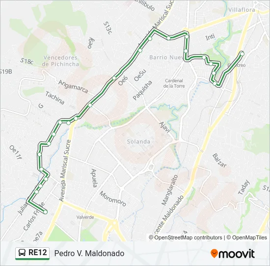 RE12 Bus Line Map