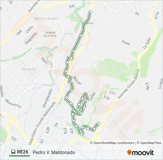 RE26 Bus Line Map