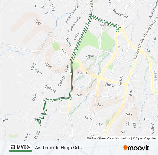 Mapa de MV08- de autobús