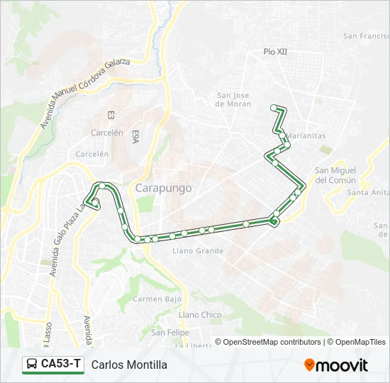 CA53-T Bus Line Map