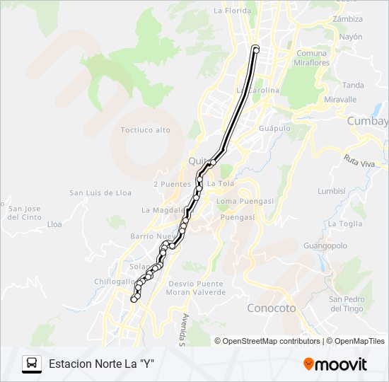 Mapa de TROLEBÚS de autobús