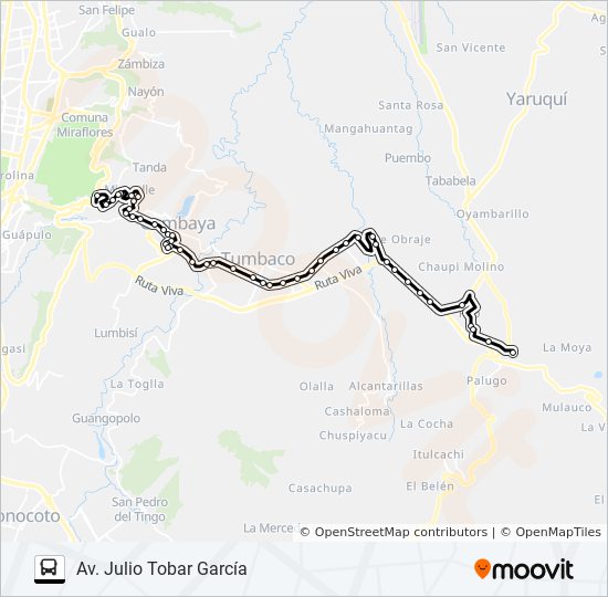 Mapa de RIO COCA-PIFO de autobús