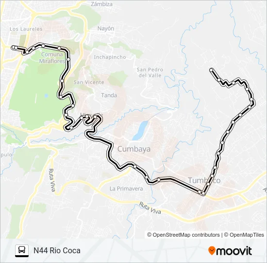 COLLAQUI-RIO COCA Bus Line Map