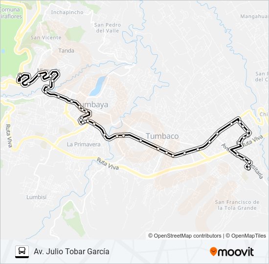 Mapa de RIO COCA-LA MORITA de autobús