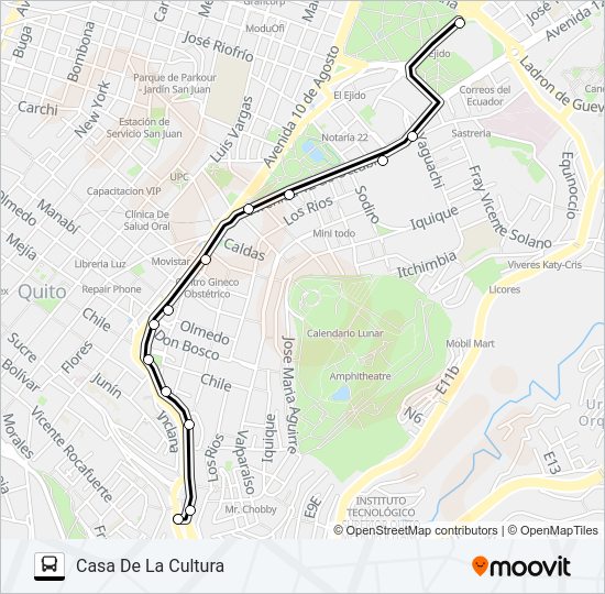 Mapa de NOR ORIENTAL ECOVÍA de autobús