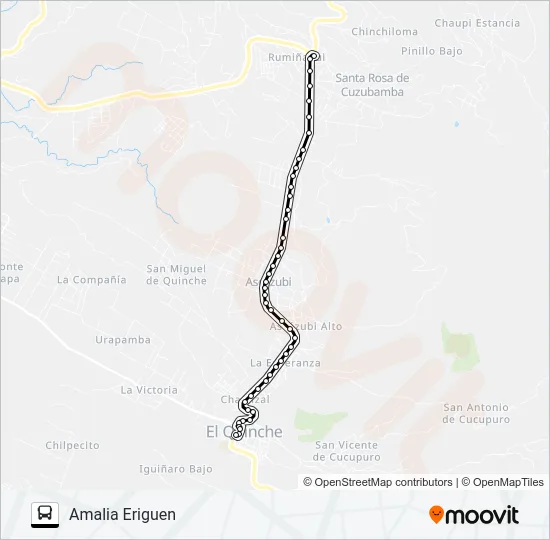 CUSUBANBA-EL QUINCHE Bus Line Map