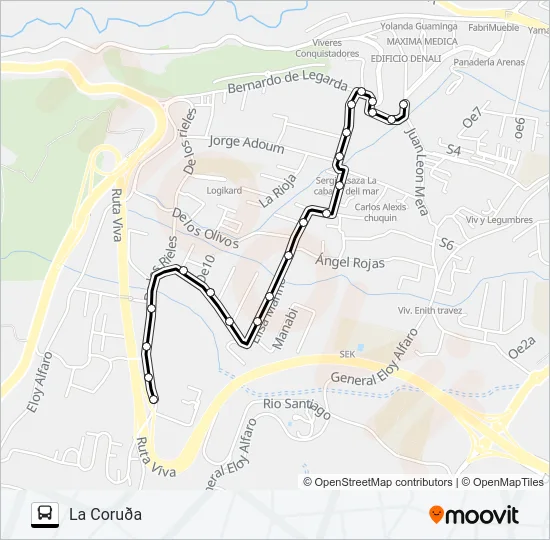 SANTA ROSA - PILLAGUA Bus Line Map