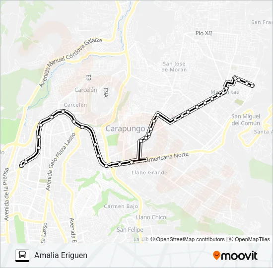 T. LA OFELIA - ZABALA Bus Line Map