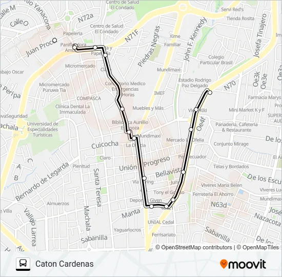 T. LA OFELIA - PLANADA Bus Line Map